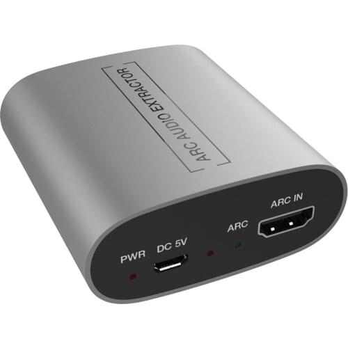 Kebidu HDMI-Compatible Audio Extractor 3.5mm Stereo Audio Output Splitter For ARC Adaptador Amplifier Soundbar Plug and Play