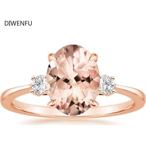 14K Rose Gold Diamond Anillos De Ring Bague Etoile Bizuteria for Engagement Women Wholesale Gemstone Rose Wedding Rings NoEnName