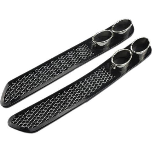 2Pcs New Universal Auto Car Air Intake Flow Hood Vent Fender Decoration Stickers False Vent Throat Shark Gill Ventilation Sticke