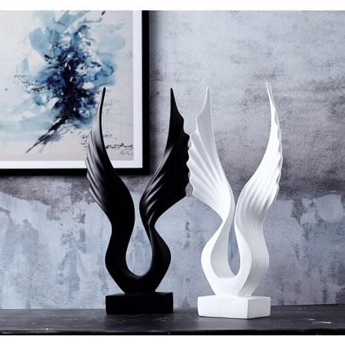 NORDIC CREATIVE RESIN WING FIGURINES BAR VINTAGE STATUE HOME DECOR CRAFTS ROOM DECORATION OBJECTS OFFICE RETRO FIGURINES GIFTS