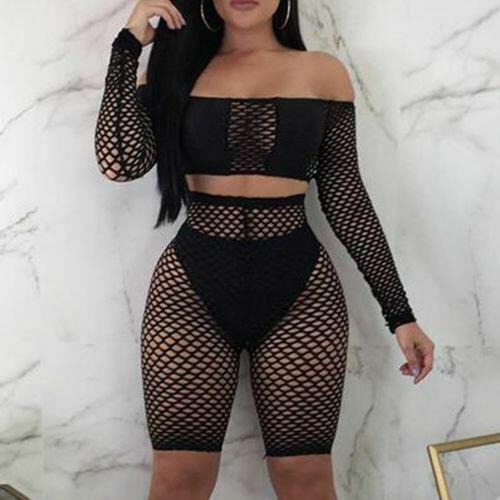 Summer Sexy Ladies Fishnet Women Crochet Fashion New Mesh Swimwear Sheer Cover Up Beachwear