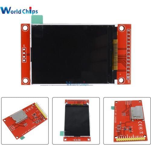 2.4" 2.4 inch 240x320 SPI TFT LCD Serial Port Module 5V/3.3V PCB Adapter Micro SD Card ILI9341 LCD Display White LED for Arduino