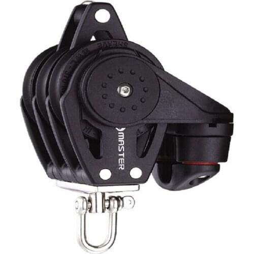 Marine Boat Yacht Sailboat Hardware 57mm 2 1/4 inch Triple Swivel Shackle Fairlead Cleat Becket Block Master BB-0513F