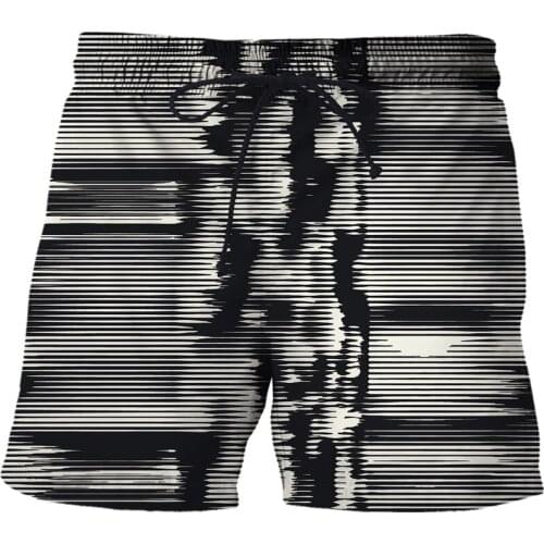 New Graffiti 3D Print Mens Beach Shorts Summer Swim Shorts Fashion Personality Men Swimming Trunks Sea Play Boy Short 2021