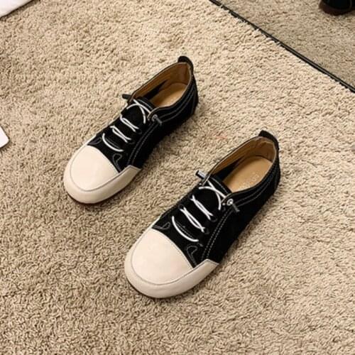 Spring and autumn new style 2021 fashion Korean college style flat color matching soft sole comfortable womens casual shoes