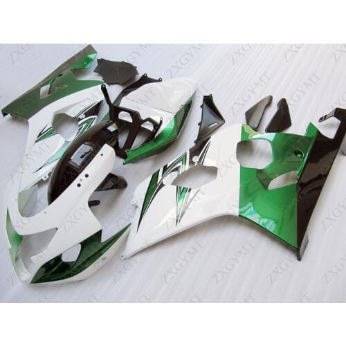 Fairings GSX-R600 2004 - 2005 K4 White Green Plastic Fairings GSX R 750 2005 Abs Fairing GSX-R600 05