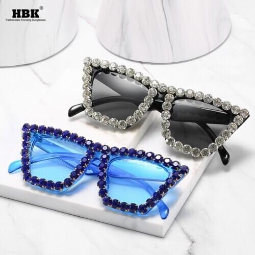 Oversized Square Diamond Sunglasses Women Big Frame Luxury Crystal Sun Glasses For Female Men Rhinestone Eyewear UV400