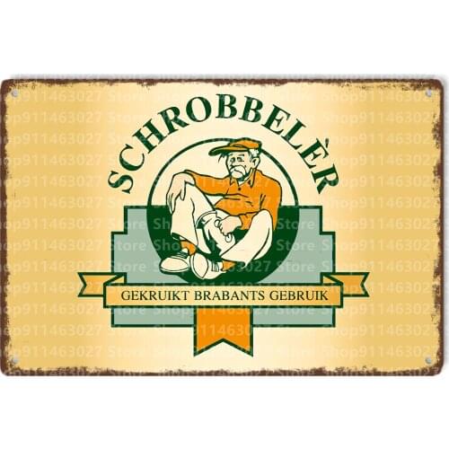 Schrobbeler Tin Sign Metal Plate For Bar Pub Wall Decor Plaques PUB Bar Wall Art Room Wall Signs