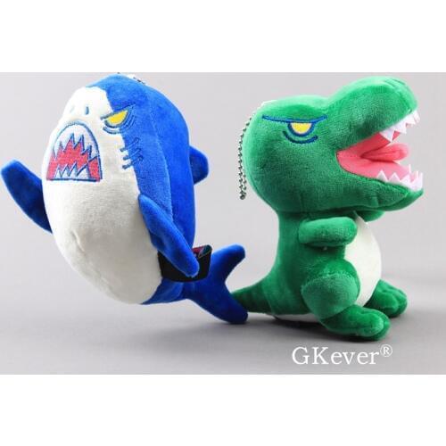 Jurassic World Park Dinosaur Shark Plush Keychain Mini Stuffed Pendant Cute Soft Doll Toys 12-13cm