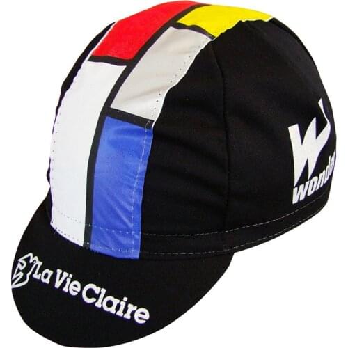 Retro Cycling Cap Lightweight Quick-drying Bicycle Hat Gorra Ciclismo Hombre Black and White Free Size