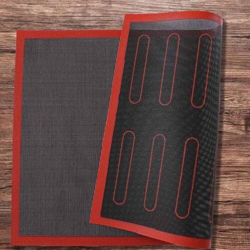 Silicone Mat 18 Eclair Pastry Non Stick Puff Perforated Liner Pad Macaron Cookie Bread Mold For Baking Tools Oven Sheet Bakeware