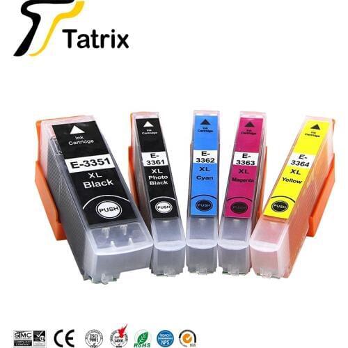 Tatrix For Epson 5PK T3351 T3361 T3362 T3363 T3364 Ink Cartridge For Epson XP-530 XP-630 XP-830 XP-635 XP-540 XP-640 XP-645 etc