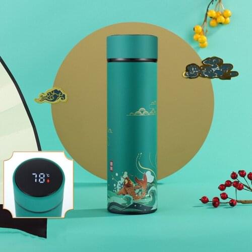 Traditional Chinese Painting Thermos Cup 304 Stainless Steel Vacuum Cup Portable Thermos Goddess Thermos Mug Cute Water Bottle