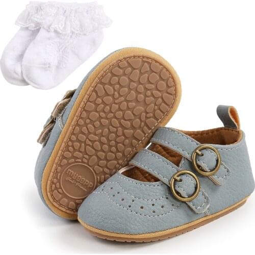 Vintage Baby Shoes 2021 Princess Baby Toddler Shoes Soft Non-Slip Crib Shoes Fashion Footwear Newborn Baby First Walkers