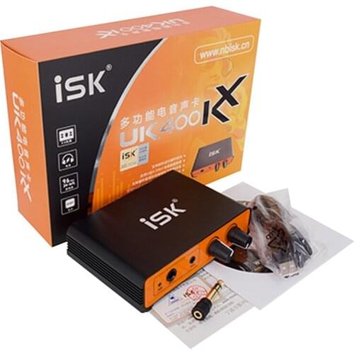 ISK UK400KX External Sound Card Desktop Computer Live Broadcast Fine Fune Sound Card Suit Special For Microphone And Mobile Phon