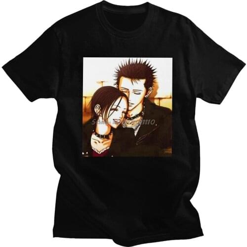 Funny Nana Osaki And Ren Honjo Manga T-shirt Men Short Sleeved Japanese Anime T Shirt Cotton Tshirt Graphic Tee Tops Clothing