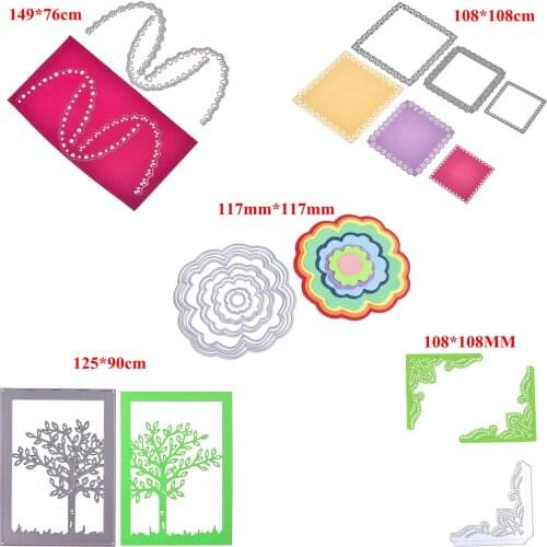 17 Designs Frame Decorations Dies New Metal cutting dies stencils DIY Scrapbooking Stamp Paper Photo Album Craft Dies