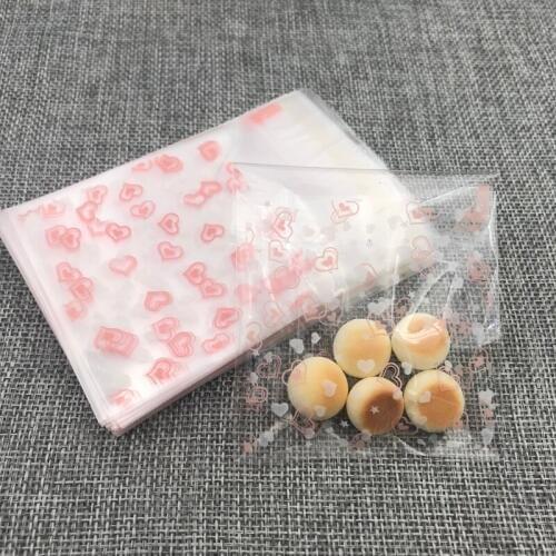300pcs Plastic Transparent Cellophane Jewelry Cookie Chocolate Bag 7x7+3cm Self Adhesive Pouch Wedding Gift Candy Packing Bags