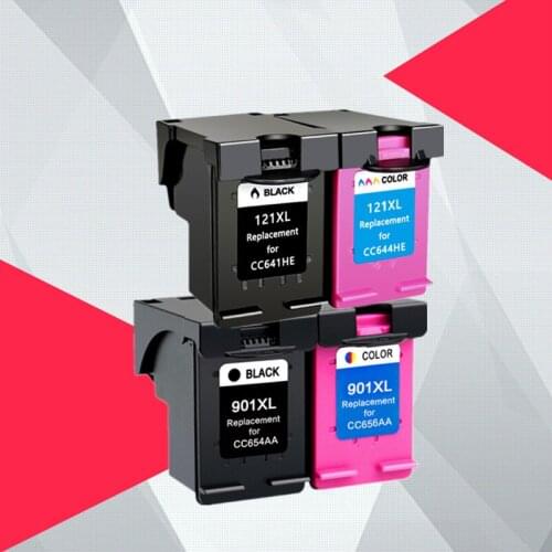 4pk Compatible 121XL ink cartridge for hp 121 XL for hp121 for Deskjet D2563 F4283 F2423 F2483 F2493 F4213 F4275 F4283 F4583