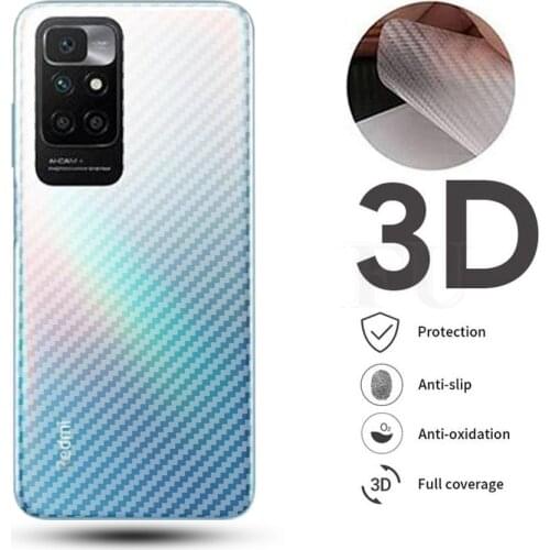 5Pcs/lot 3D Clear Carbon Fiber Screen Protector For Xiaomi Mi Poco M3 X3 A3 CC9 Pro 9 Lite Back Guard Film Redmi Note 9s 7 8 Pro