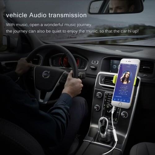 3.5mm Jack Cable 1.2m Stereo Aux Plug Cord With MIC Speakerphone In-Line T84C