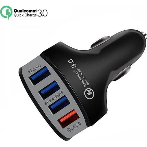 QC3.0 Quick Phone Charge Adapter 4 Port USB Car Charger Fast Smart Charging for Samsung Galaxy S7 Edge iPhone X XS MAX XR Xiaomi