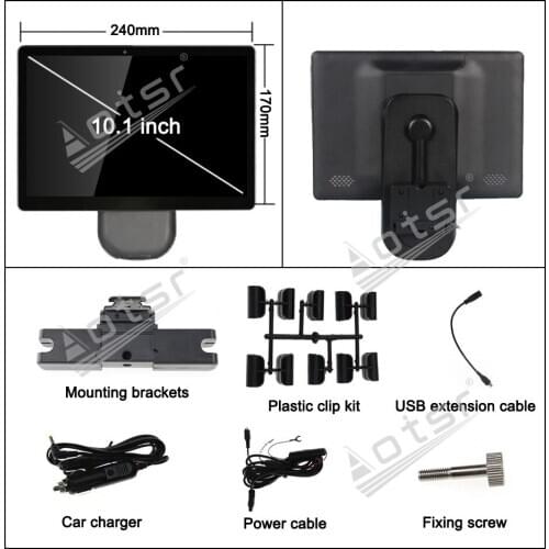 10.1 inch Android 8.1 car headrest Monitor video player HD IPS touch screen WIFI Bluetooth Car display USB SD ultra-thin camera