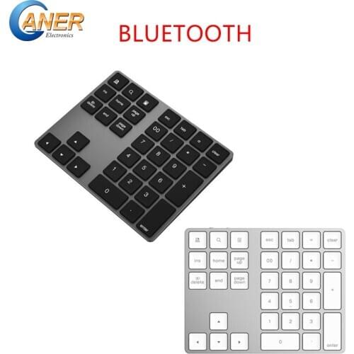34 Keys Bluetooth Wireless Numeric Keypad Mini Numpad with More Function Keys Digital Keyboard For PC Macbook Number Pad Mini