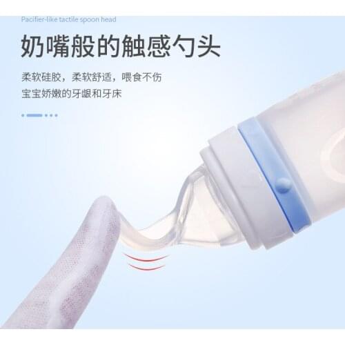 50ML Safe Newborn Baby Feeding Bottle Toddler Silicone Squeeze Feeding Spoon Milk Bottle Baby Training Feeder Food Supplement