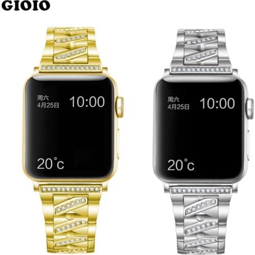 Fashion Daimond Bracelet for apple watch 6 strap 38mm 42mm iwatch serice 4 3 2 New metal Strap for Apple Watch Band 5 44mm 40mm