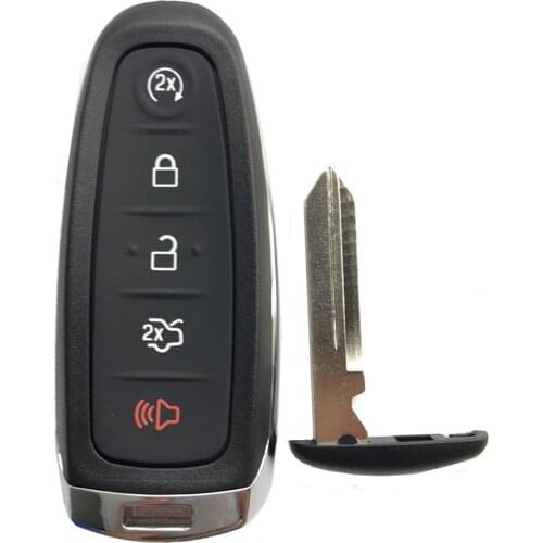 5 Buttons Black Replacement Keyless Entry Remote Control Car Key Fob Shell Case for Ford Explorer 2011 2012 2013 2014 2015
