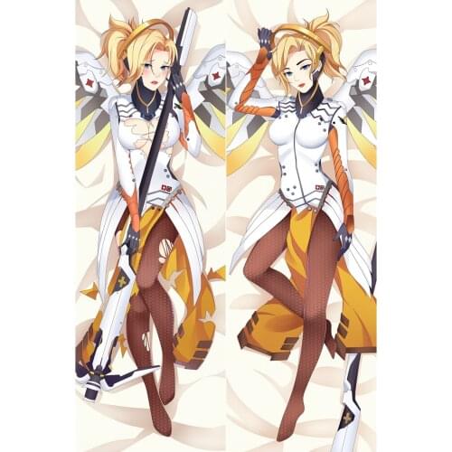 OW Mercy Angela Ziegler Cosplay Dakimakura Pillow Case Hugging Body