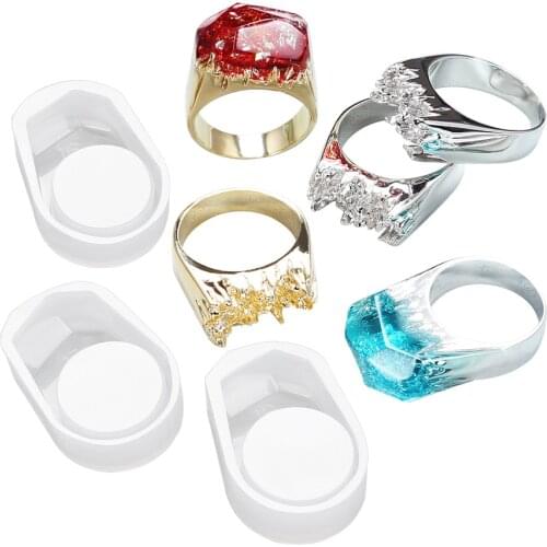 CuteTransparent Silicone Mould Dried Flower Resin Decorative Craft DIY Mountain Peak Ring Mold Epoxy Resin Molds for Jewelry