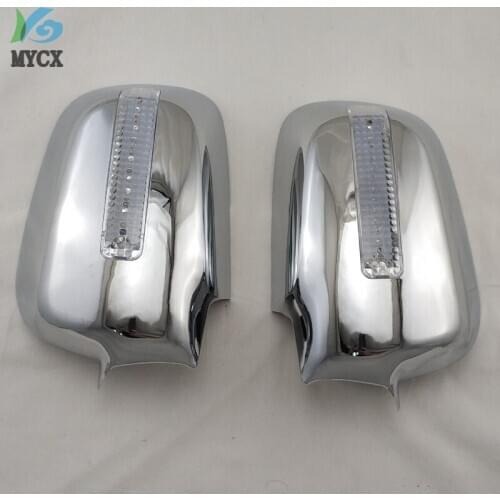 For Honda RD4 RD9 CR-V CRV 2001-2006 2PCS ABS Chrome Plateddoor Rearview Door Mirror Covers With Led