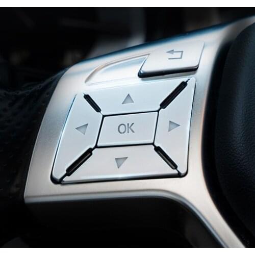 For Mercedes Benz A B C E CLA GLA CLS ML GL SLK GLK W176 W246 W204 W212 X166 Car Steering Wheel Button Patch Trim Cover Sticker