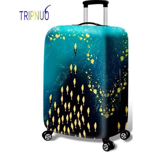 TRIPNUO Yellow Whale Group Luggage Protective Cover Suitcase Case Travel Accessorie Elastic Luggage Cover For 18-32inch Suitcase