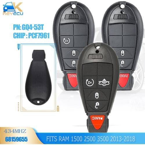 KEYECU Smart Remote Key Fob 433MHz 4A Chip for Jeep Cherokee 2014 2015 2015 2017 2018 2019 68105083 AC AD AE AF AG FCC: GQ4-53T