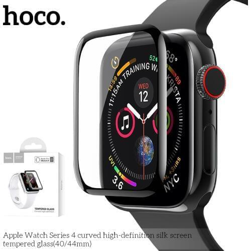 HOCO 3D Curved Tempered Glass Screen Protector for Apple Watch Series 4 iWatch 40mm 44mm Full Cover Protective Screen Film Band