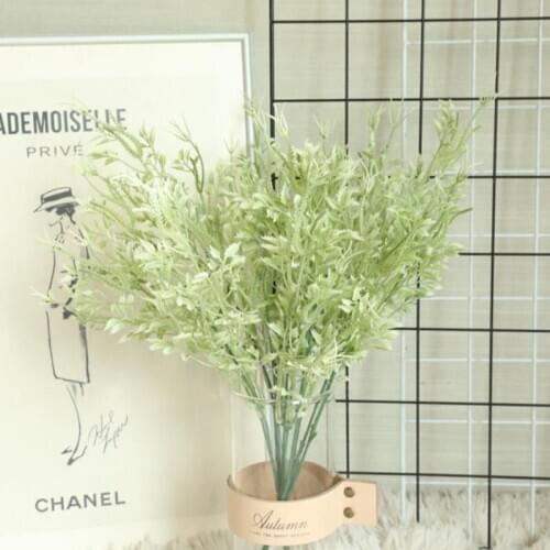Artificial flower plastic Plants Green simulation Grass fake flowers for wedding Home garden Decor artificial plant Fake flower