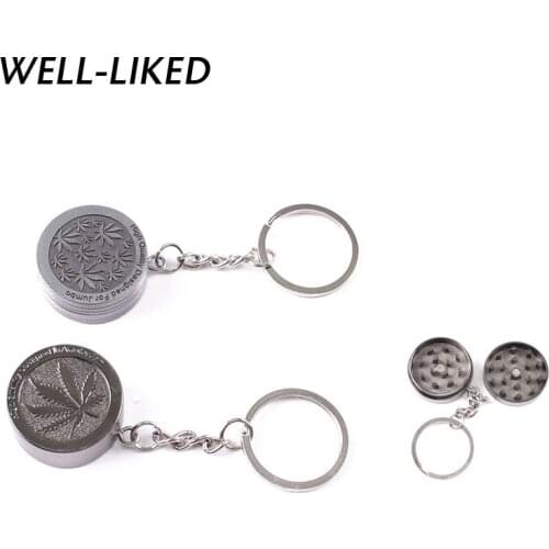 Pocket Portable Keychain Leaf Herb Grinder Zinc Alloy Best Dry Tobacco Hemp Manual Magnetic Smoking Accessories Crusher Machine