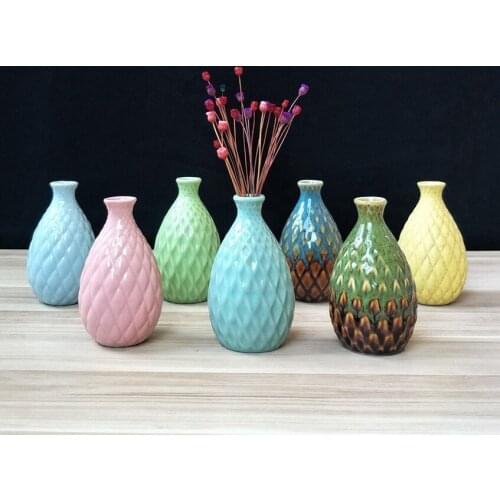 Ceramic Pineapple Vase, Handmade Creative Home Decoration