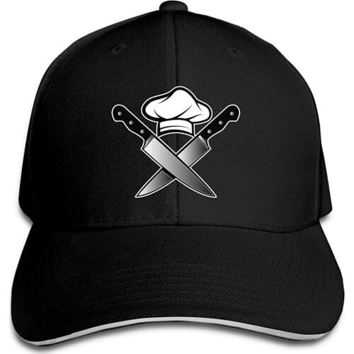 Mens Skull Knives Chef Twill Plain Baseball Cap Funny Dad Hat Unisex Print Casual Hats Cotton Snapback Adjustable