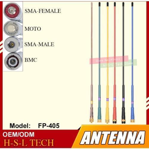 BNC/SMA Walkie Talkie Soft Antenna Dual Band VHF/UHF 144/430MHz High Gain Antenna Flexible Spring For Kenwood Baofeng TYT Puxing