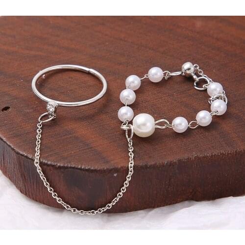 Pearl Rings Set for Women Minimalist Vintage Gold Silver Color Wedding Finger Ring Korean Style Bands Fashion Simple Jewelry