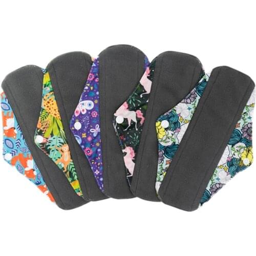 Panty Liner Cloth Menstrual Pad Mama Sanitary Reusable Soft Washable Charcoal Period Napkins & Womens Health