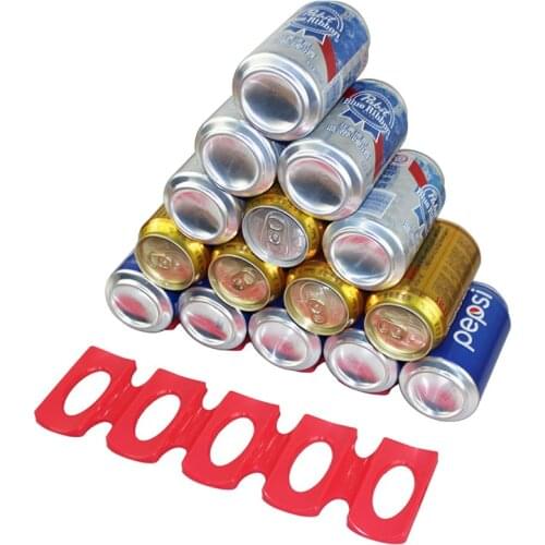 Beer Can Anti-skid Holder Silicone Stacker Cans Fridge Mat Beverages Rack Stacking Tool Storage Organizer Wine Bottle Holder