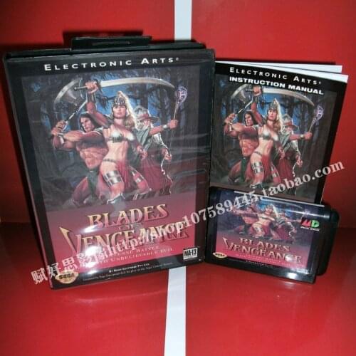Sega MD game - Blades of Vengence with Box and Manual for 16 bit Sega MD game Cartridge Megadrive Genesis system