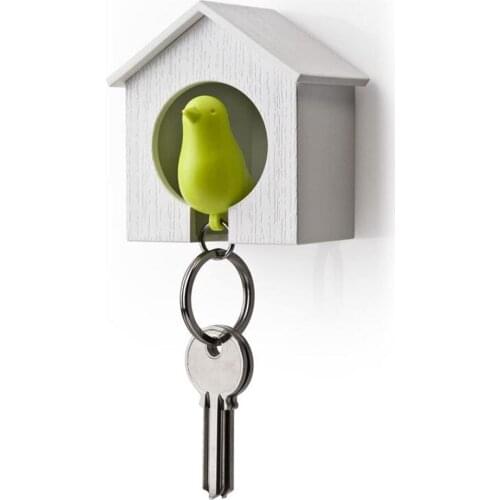 Birdhouse Key Ring Hook Plastic Wall Mounted Keychain Holder Key Hanger Supplies