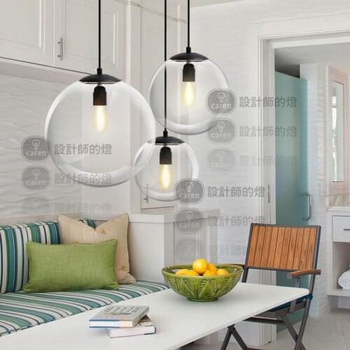 Modern simple creative personality single round ball restaurant study room bar Pendant Lights fashion art glass droplight GY324
