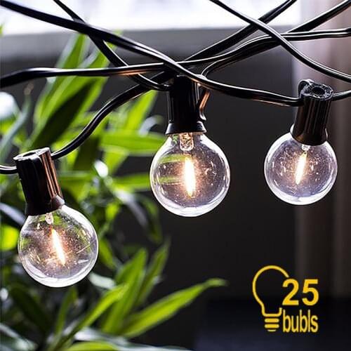 LED G40 String Lights Edison Filament Bulbs Wedding Lights LED Globe Festoon Bulb LED Fairy String Light Outdoor Party GardenLED